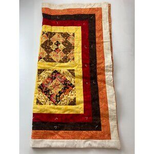 Hand Made 40x40 Fall Colors Patchwork Lap Blanket